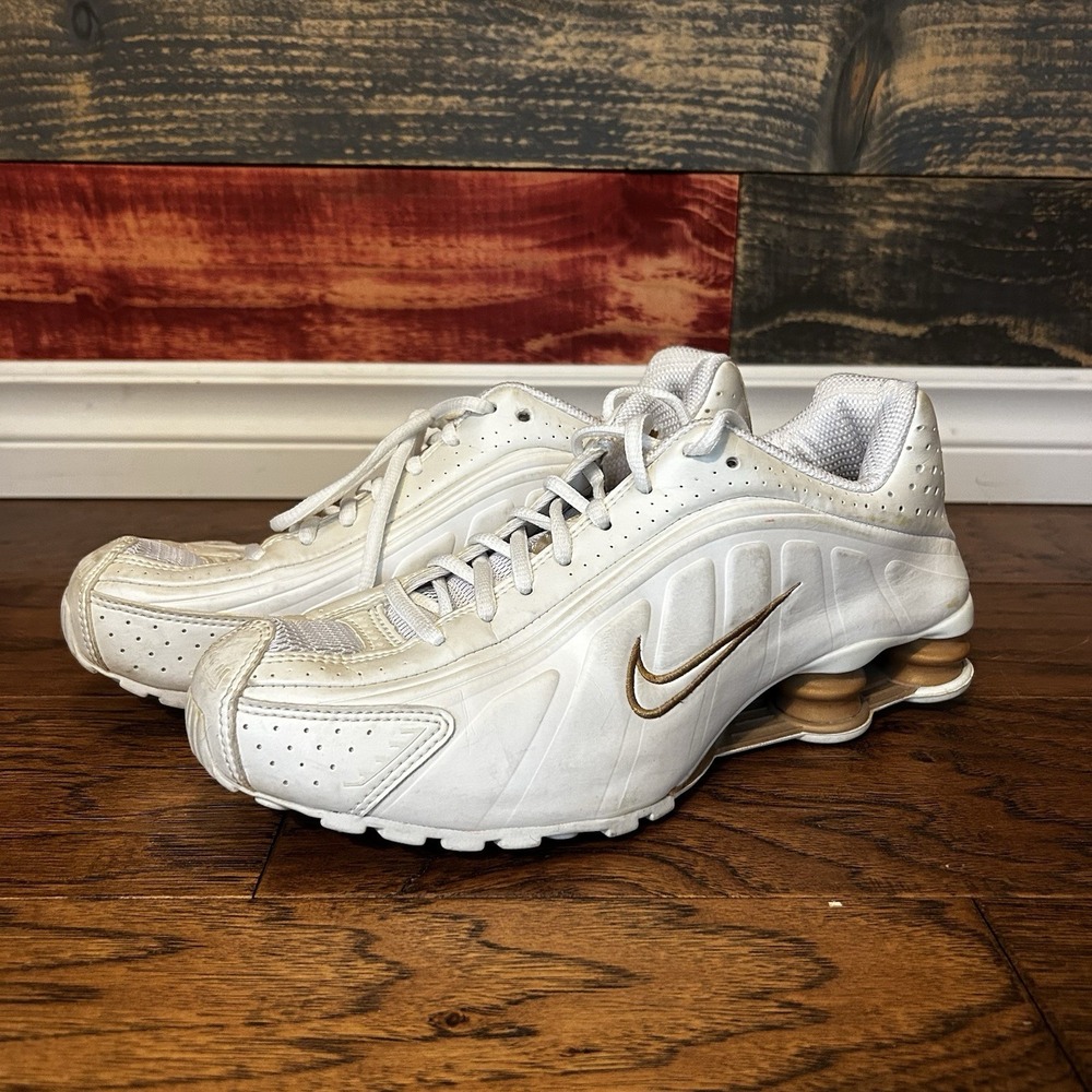 Nike Shox R4 2007 White Gold Size 8.5 42